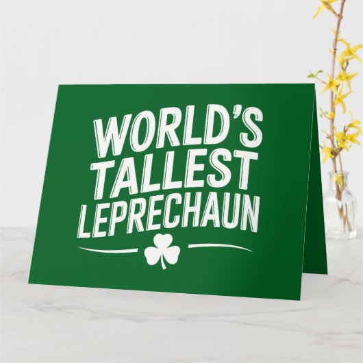 Hoogste Leprechaun St. Patrick's Day ter wereld Kaart (Gele Bloem)