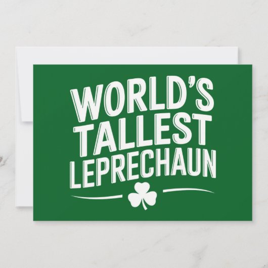 Hoogste Leprechaun St. Patrick's Day ter wereld Kaart (Voorkant)