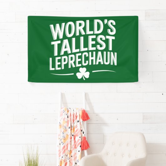 Hoogste Leprechaun St. Patrick's Day ter wereld Spandoek (Insitu)