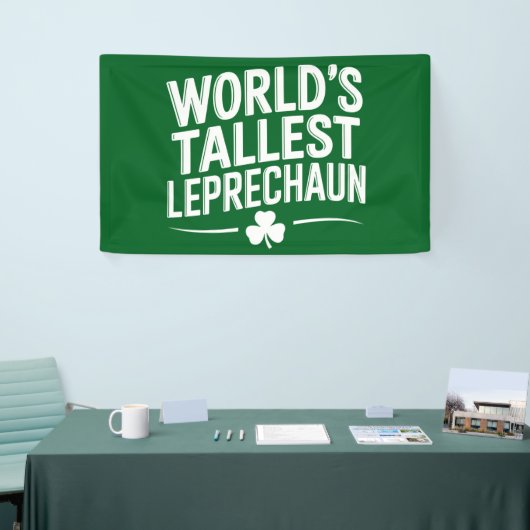 Hoogste Leprechaun St. Patrick's Day ter wereld Spandoek (Beurs)