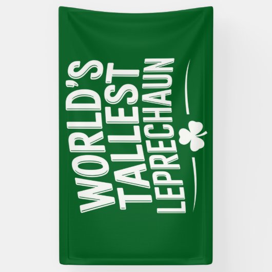 Hoogste Leprechaun St. Patrick's Day ter wereld Spandoek (Verticaal)