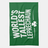 Hoogste Leprechaun St. Patrick's Day ter wereld Theedoek (Verticaal)