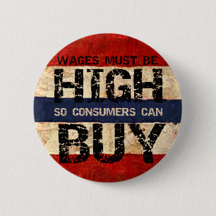 Hoogste lonen ronde button 5,7 cm