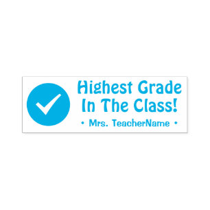 "Hoogste rang in de klasse!" Rubberstempel Zelfinktende Stempel