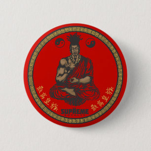 Hoogste Royalty Eerste Boeddhistische Button (rood