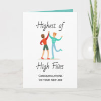 Hoogste van High Fives Gefeliciteerd Nieuwe Baan