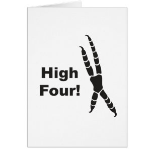 Hoogste vier rotatievoetafdruk (hoge vijf)