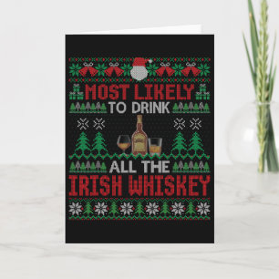 Hoogstwaarschijnlijk al de Ierse whisky met Kerst  Kaart