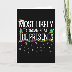 Hoogstwaarschijnlijk alle cadeaus familie Kerstmis Kaart