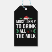Hoogstwaarschijnlijk alle Drink van de melk kerst Cadeaulabel (Achterkant)