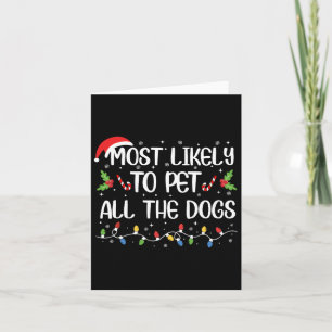Hoogstwaarschijnlijk alle honden van de kerstfamil kaart
