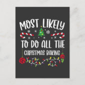 Hoogstwaarschijnlijk alle kerstbakkerij doen uitnodiging briefkaart (Voorkant)