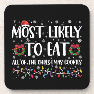 Hoogstwaarschijnlijk alle kerstkoekjes op te eten bier onderzetter