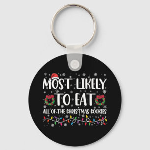 Hoogstwaarschijnlijk alle kerstkoekjes op te eten  sleutelhanger