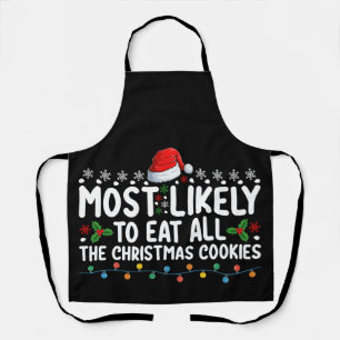 Hoogstwaarschijnlijk alle kerstkoekjes te eten Hol Schort