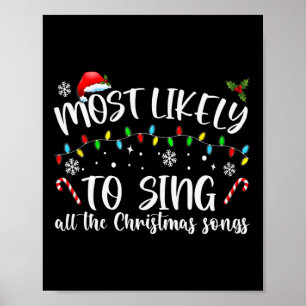 Hoogstwaarschijnlijk alle kerstliedjes zingt poster