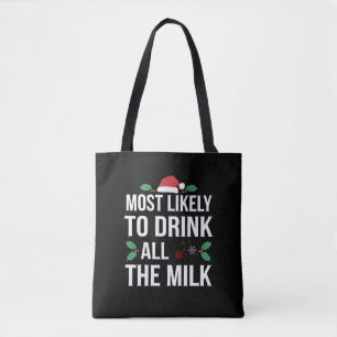 Hoogstwaarschijnlijk Alle Melk Drinken Kerst Match Draagtas