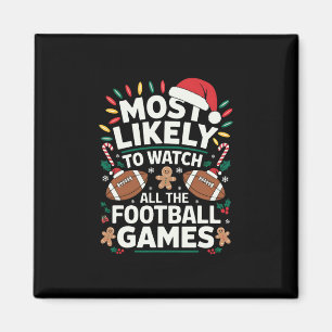 Hoogstwaarschijnlijk alle voetbalwedstrijden Kerst Magneet