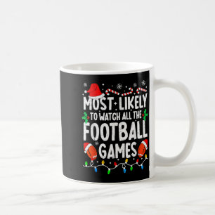 Hoogstwaarschijnlijk alle voetbalwedstrijden kijke koffiemok