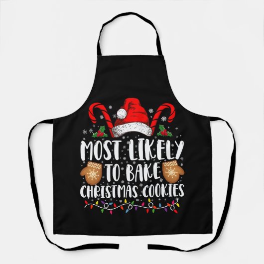 Hoogstwaarschijnlijk Bake Christmas Cookie Xmas Fa Schort (Voorkant)
