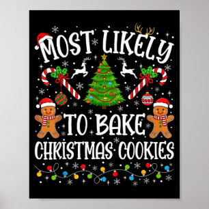 Hoogstwaarschijnlijk bakt kerstkoekjes familie mat poster