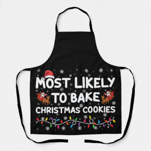 Hoogstwaarschijnlijk bakt kerstkoekjes Xmas-bakker Schort
