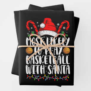 Hoogstwaarschijnlijk basketbal spelen met de Kerst Inpakpapier Vel
