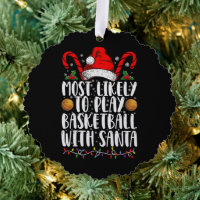 Hoogstwaarschijnlijk basketbal spelen met Kerstman