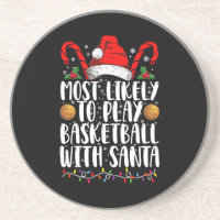 Hoogstwaarschijnlijk basketbal spelen met Kerstman