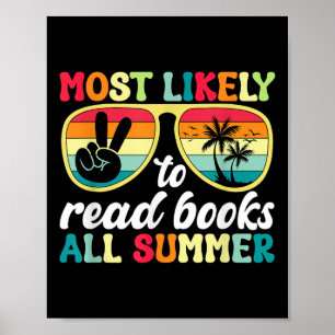 Hoogstwaarschijnlijk boeken lezen hele zomervakant poster