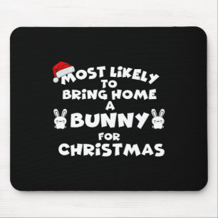 Hoogstwaarschijnlijk brengen Bunny Christmas Funny Muismat