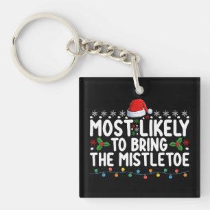 Hoogstwaarschijnlijk brengt de mistletoe Kerstmis Sleutelhanger