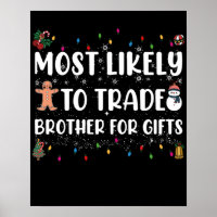 Hoogstwaarschijnlijk broer voor kerstcadeaus te ru