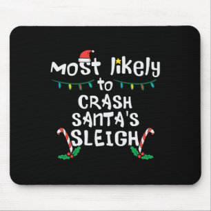 Hoogstwaarschijnlijk Crash Kerstman Sleigh Christm Muismat