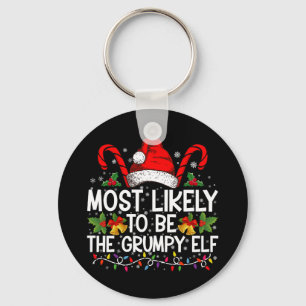 Hoogstwaarschijnlijk de chagrijnige elf Funny Xmas Sleutelhanger