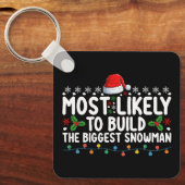 Hoogstwaarschijnlijk de grootste sneeuwmansneeuw b sleutelhanger (Voorkant)