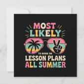 Hoogstwaarschijnlijk de hele zomer aan lesplannen  kaart (Voorkant)