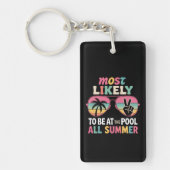 Hoogstwaarschijnlijk de hele zomer bij het zwembad sleutelhanger (Voorkant)