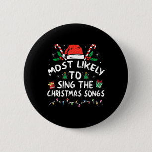 Hoogstwaarschijnlijk de kerstliederen Kerstmis te Ronde Button 5,7 Cm