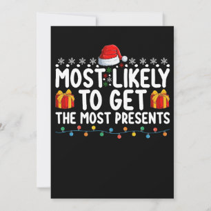 Hoogstwaarschijnlijk de meeste cadeaus kerst kaart
