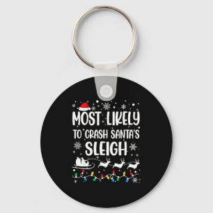 Hoogstwaarschijnlijk de slee van de kerstman laten sleutelhanger