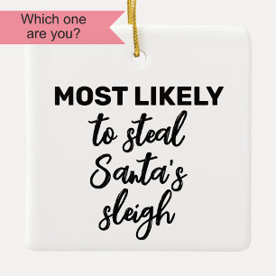 Hoogstwaarschijnlijk de slee van de kerstman stele keramisch ornament