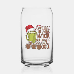 Hoogstwaarschijnlijk Drink Matcha en kijken Elf Xm Blikvorm Glas