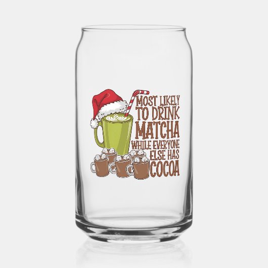 Hoogstwaarschijnlijk Drink Matcha en kijken Elf Xm Blikvorm Glas (Achterkant)