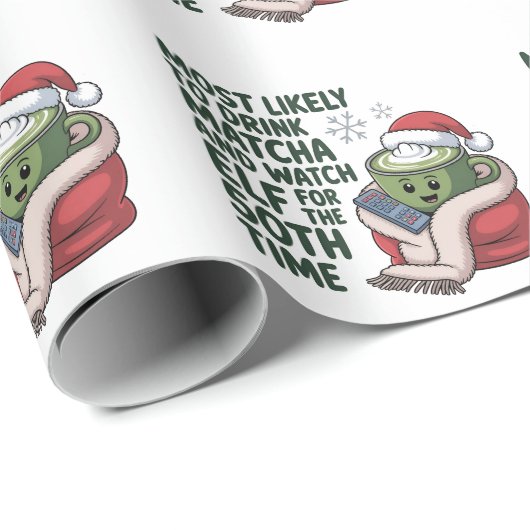 Hoogstwaarschijnlijk Drink Matcha en kijken Elf Xm Cadeaupapier (Rol Hoek)
