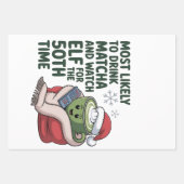 Hoogstwaarschijnlijk Drink Matcha en kijken Elf Xm Inpakpapier Vel (Voorkant)