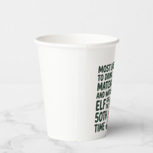 Hoogstwaarschijnlijk Drink Matcha en kijken Elf Xm Papieren Bekers (Rechts)