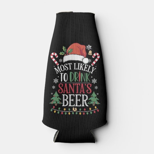 Hoogstwaarschijnlijk Drink Santa's Beer Matching X Flesjeskoeler (Voorkant)