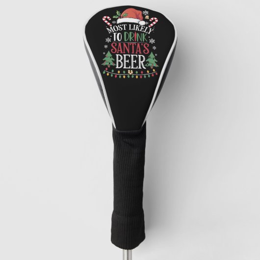 Hoogstwaarschijnlijk Drink Santa's Beer Matching X Golfheadcover (Voorkant)