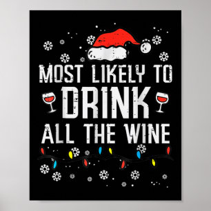 Hoogstwaarschijnlijk Drinkt Al De Wijn Familie Mat Poster